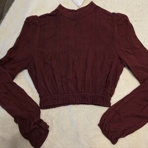 Vampy Scarlet Long Sleeve Crop Top